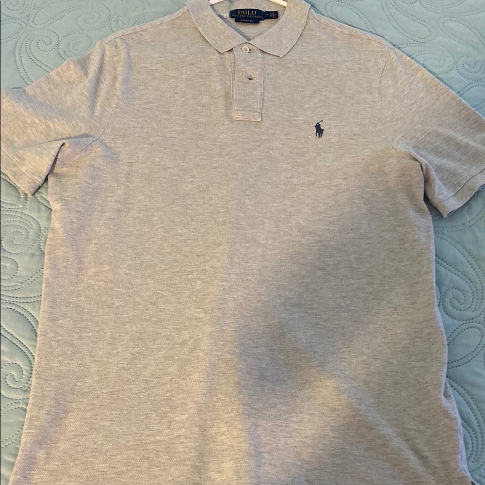 Polo by Ralph Lauren Men's Grey Polo Shirt